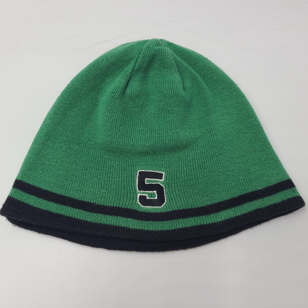 Vintage Boston Celtics Hat Beanie (Fits Small) Green Black NBA Kevin Garnett